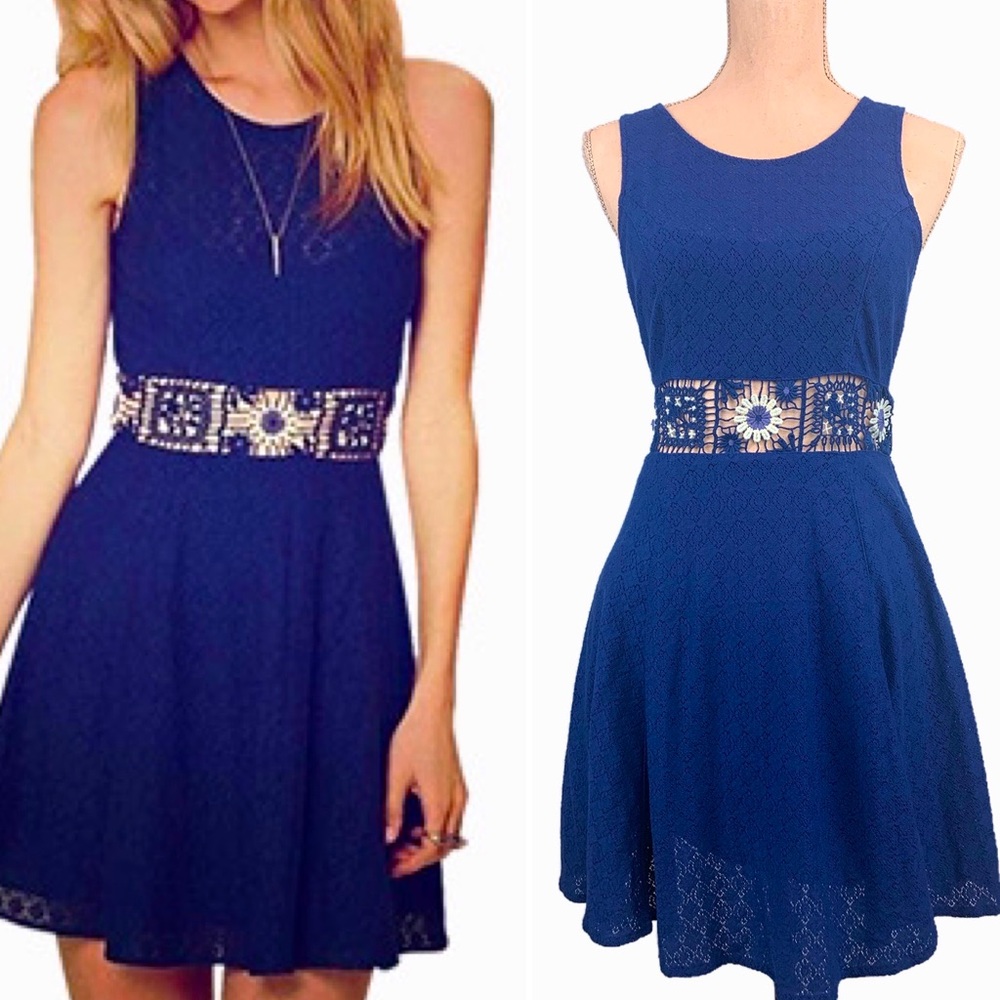 Free People Daisy Lace Fit and Flare Dress